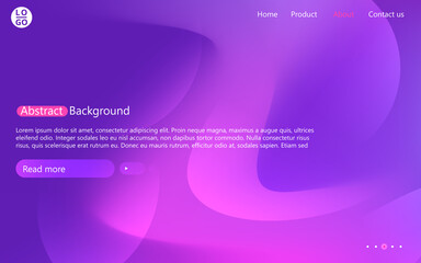 Abstract website template with gradient. Presentation modern minimal blur background.