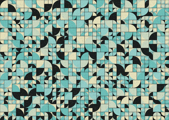 Abstract Geometric Pattern generative computational art illustration