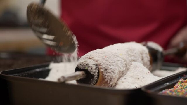 Chimney Cake Baked Outdoors