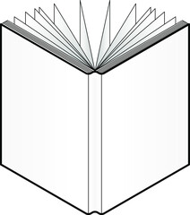 A plain isometric book ready for you to place your designs on. Generic book.