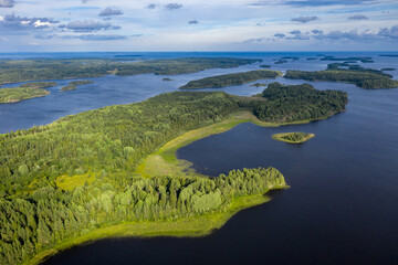 Ladoga skerries in the summer the view from the top