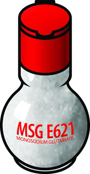 A bottle of MSG (monosodium glutamate) flavour enhancer.