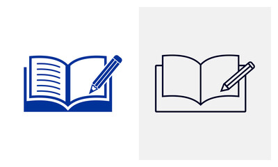 Book icon logo vector template, Education icon concepts, Creative design