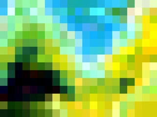 Green yellow blue green design, abstract background with squares