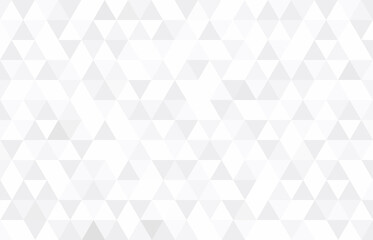 Abstract white and gray Triangular mosaic pattern background.