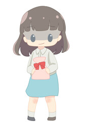 プレゼントを持つ女性　ライバル