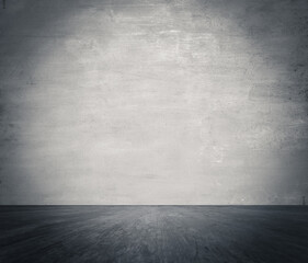 room with concrete wall