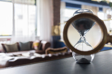 Hourglass, in a modern environment, an old reckoning of time