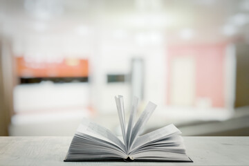 open book in the living room