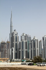 Obraz premium Dubai, United Arab Emirates. Burj Khalifa tower in Dubai Downtown