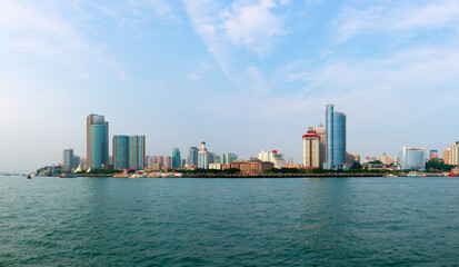 Xiamen, China downtown city skyline.