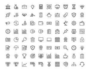 icons set. Business and Finance for web, app,  computer. vector illustration