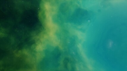 nebula gas cloud in deep outer space, science fiction illustrarion, colorful space background with stars 3d render
