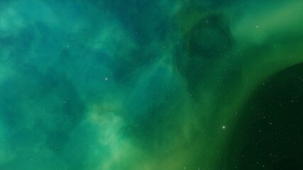 nebula gas cloud in deep outer space, science fiction illustrarion, colorful space background with stars 3d render
