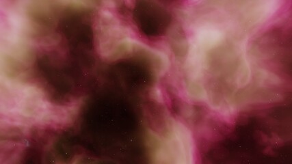 nebula gas cloud in deep outer space, science fiction illustrarion, colorful space background with stars 3d render
