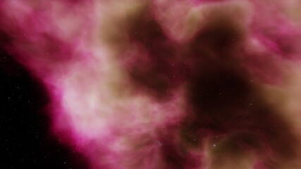 nebula gas cloud in deep outer space, science fiction illustrarion, colorful space background with stars 3d render
