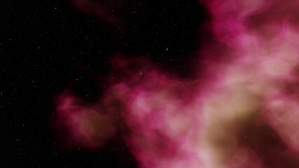 nebula gas cloud in deep outer space, science fiction illustrarion, colorful space background with stars 3d render
