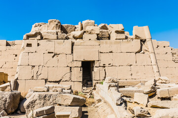 The Karnak Temple Complex, a vast mix of decayed temples, chapels, pylons, and other buildings in...
