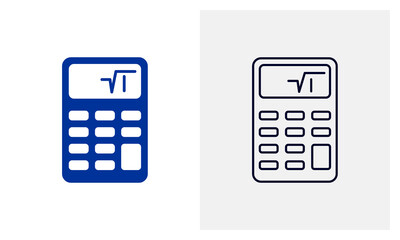 Calculating tool icon logo vector template, Education icon concepts, Creative design