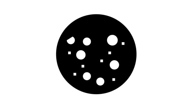 blackhead skin disease animated glyph icon. blackhead skin disease sign. isolated on white background