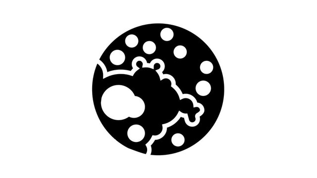 atopic dermatitis skin disease animated glyph icon. atopic dermatitis skin disease sign. isolated on white background