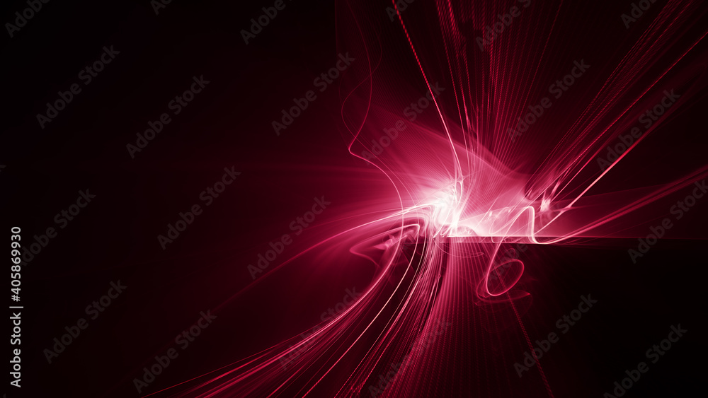 Poster abstract digital technology background. dynamic lines composition. detailed generative fractal graph