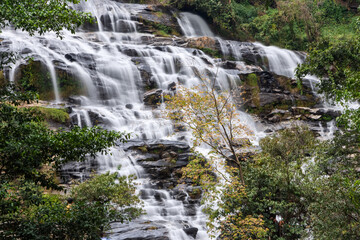 Obraz premium Mae Ya waterfall at Doi Inthanon national park, Chom Thong District,Chiang Mai Province, Thailand 