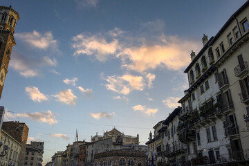 Fototapeta premium Verona, Veneto Region, Italy Piazza delle Erbe.