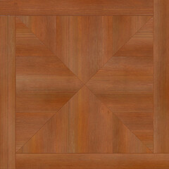 Lacquered merbau parquet, textured wood laminate background, parquet floor. 3D-rendering