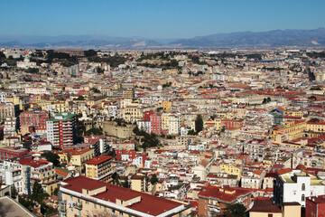 Fototapeta na wymiar Napoli panorama opening from Saint Elmo Castle