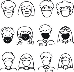 wearing dust masks n95 Face Mask Flu medical Mask Icon