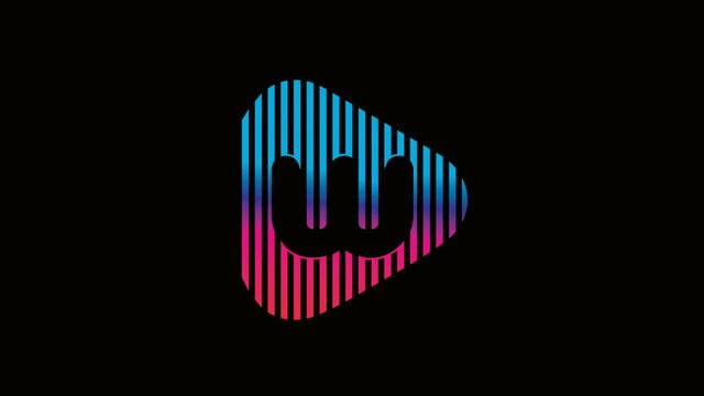 Letter W Play Button, Media Studio Stream Based Technology, Colorful logo Videos