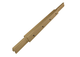 Detail of the roof construction on a white background. Rafter leg lengthening. 3D rendering and 3D illustration.