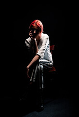 Beautiful female redhead model