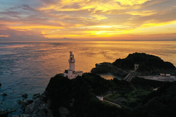 Fototapeta premium 愛媛県伊方町 夕暮れの佐田岬半島