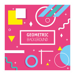 pink color geometric minimal background vector illustration design