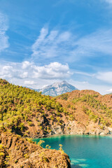 Naklejka premium Turquoise Coast on Mediterranean Sea