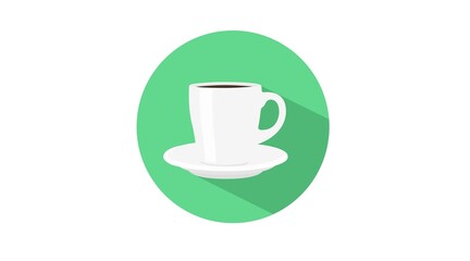 Vector Isolated Illustration of a Cup of Coffee. Coffee Icon