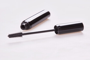 Fototapeta premium Mascara Bottle with Brush Isolated on White. 