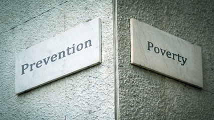 Street Sign Prevention versus Poverty