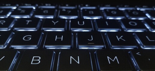 the backlight of a laptop keyboard is white