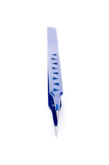 blue metal precision tweezers