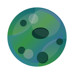 space planet solar system universe galaxy, icon style