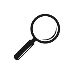 Magnifier symbol flat icon vector illustration.