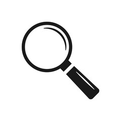 Magnifier symbol flat icon vector illustration.