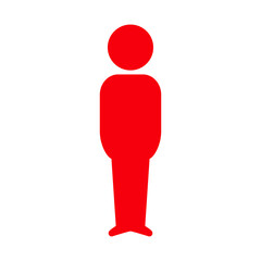 Fototapeta premium Human symbol flat icon vector illustration.