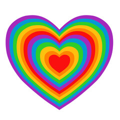 Rainbow heart, LGBT community pride concept. Vector illustration isolated on white.