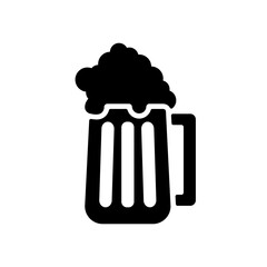 Beer glass glyph icon. Barbecue and bbq grill