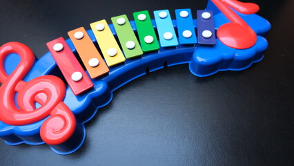 Toy Xylophone with blurred background