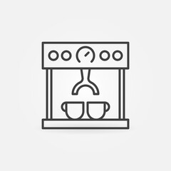 Coffee Machine vector thin line concept icon or design element